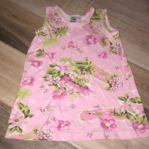 Girlfriend! Hawaiian print tank  T-shirt dress 4T
